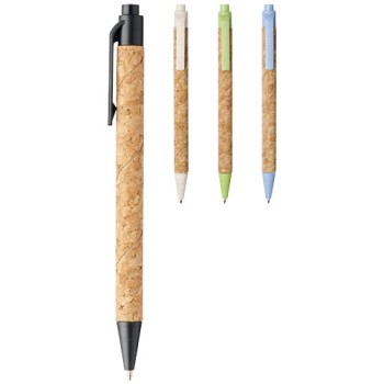 Penna a sfera in sughero e paglia di grano Midar (inchiostro nero)