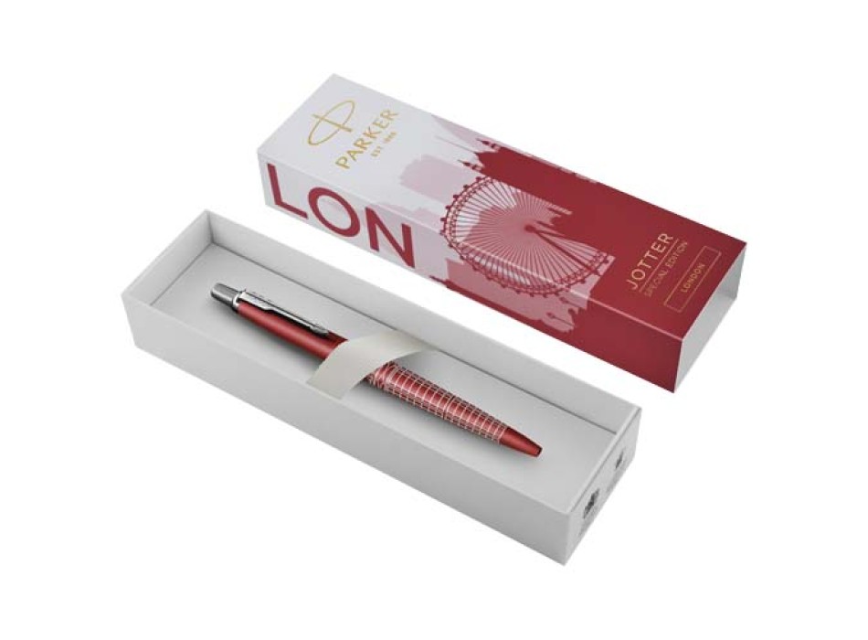 Penna a sfera Parker Jotter SE Global Icons (inchiostro blu)