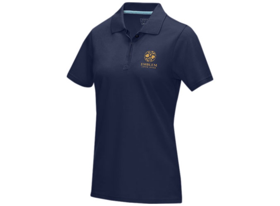 Polo Graphite a manica corta da donna in tessuto organico