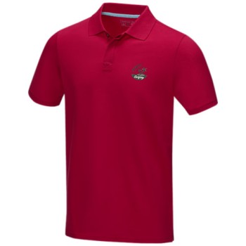 Polo Graphite a manica corta da uomo in tessuto organico