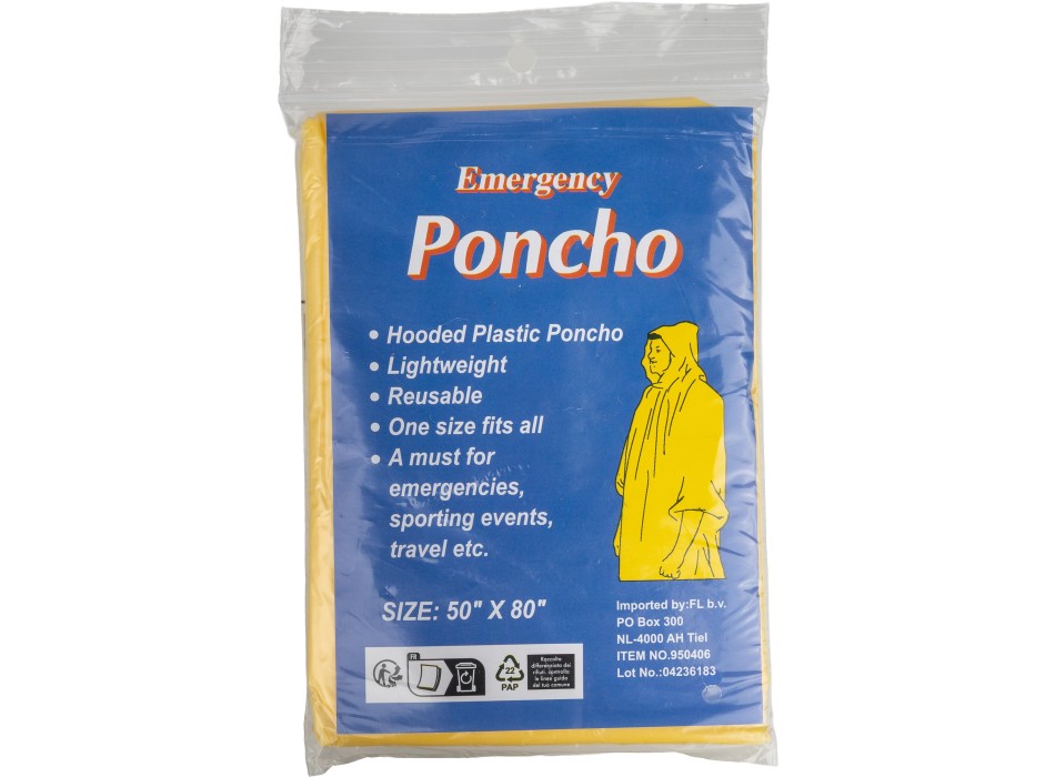 Poncho d'emergenza in PE Pablo