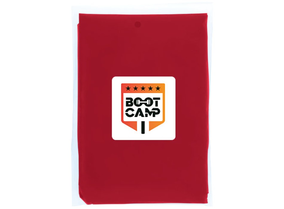 Poncho impermeabile monouso in materiale riciclato certificato GRS con custodia Mayan 