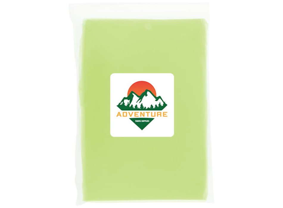Poncho impermeabile monouso in materiale riciclato certificato GRS con custodia Mayan 