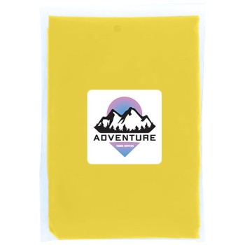 Poncho impermeabile monouso in materiale riciclato certificato GRS con custodia Mayan 