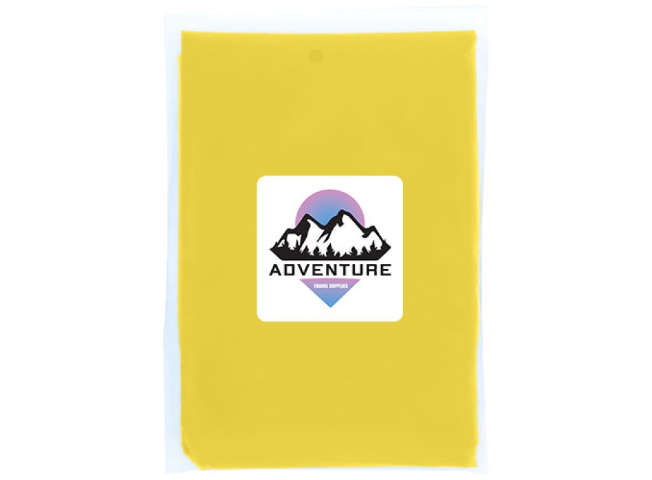 Poncho impermeabile monouso in materiale riciclato certificato GRS con custodia Mayan 