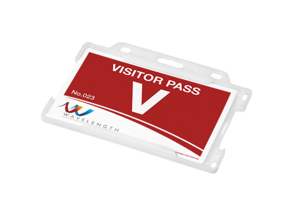 Porta badge in plastica riciclata Vega