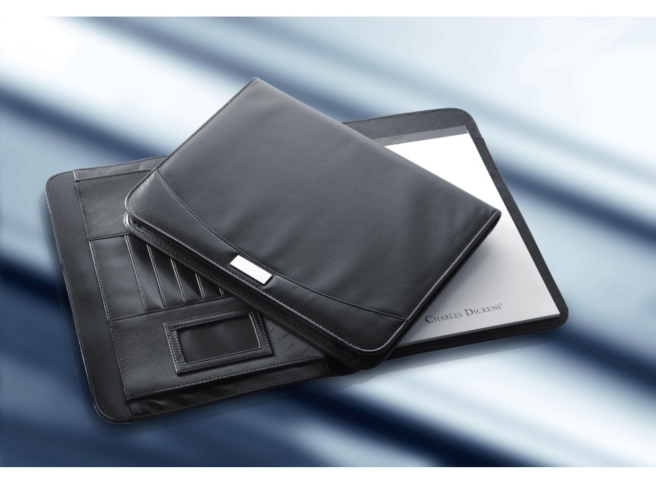 Portablocco Charles Dickens® formato +/- A4 in similpelle Giada