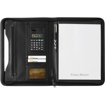 Portablocco Charles Dickens® formato +/- A4 in similpelle Giada