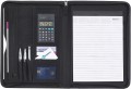 Portablocco in microfibra,  formato +/- formato +/- A4 con calcolatrice