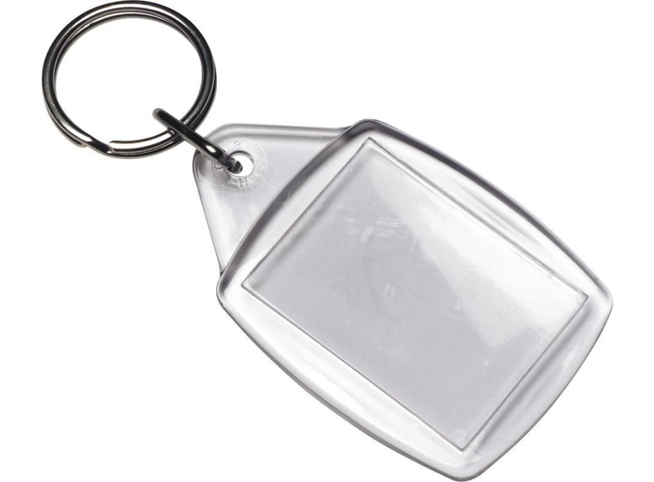 Portachiavi con portafoto/logo in plastica Leo