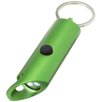 Portachiavi con torcia a LED e apribottiglie in alluminio riciclato IPX Flare
