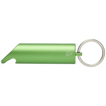 Portachiavi con torcia a LED e apribottiglie in alluminio riciclato IPX Flare