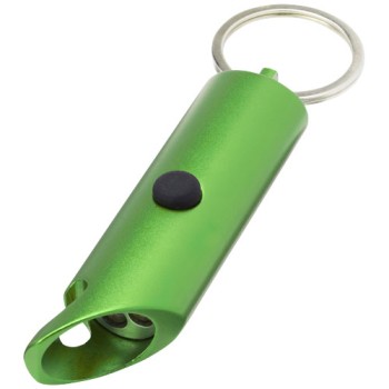 Portachiavi con torcia a LED e apribottiglie in alluminio riciclato IPX Flare