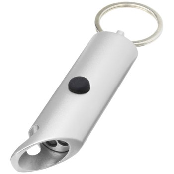 Portachiavi con torcia a LED e apribottiglie in alluminio riciclato IPX Flare