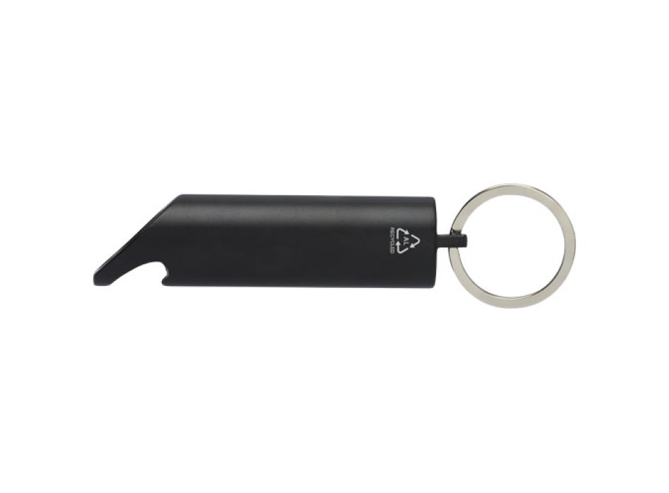 Portachiavi con torcia a LED e apribottiglie in alluminio riciclato IPX Flare