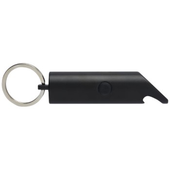 Portachiavi con torcia a LED e apribottiglie in alluminio riciclato IPX Flare