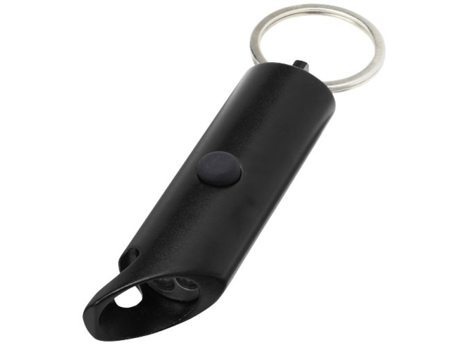 Portachiavi con torcia a LED e apribottiglie in alluminio riciclato IPX Flare