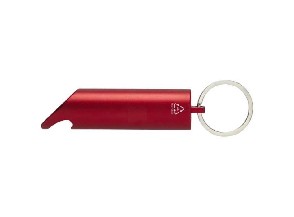 Portachiavi con torcia a LED e apribottiglie in alluminio riciclato IPX Flare