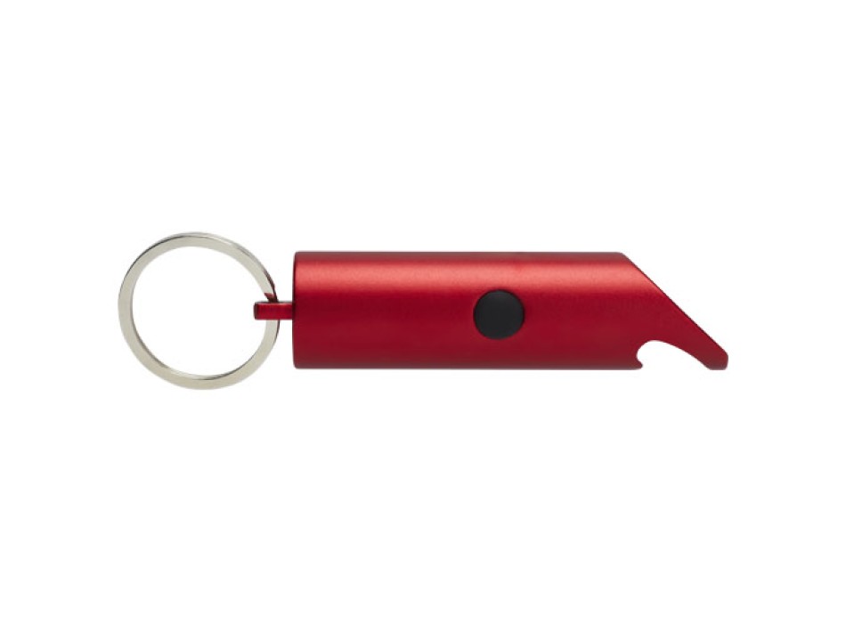 Portachiavi con torcia a LED e apribottiglie in alluminio riciclato IPX Flare