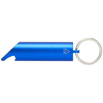 Portachiavi con torcia a LED e apribottiglie in alluminio riciclato IPX Flare