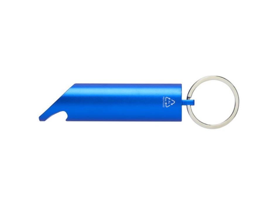 Portachiavi con torcia a LED e apribottiglie in alluminio riciclato IPX Flare