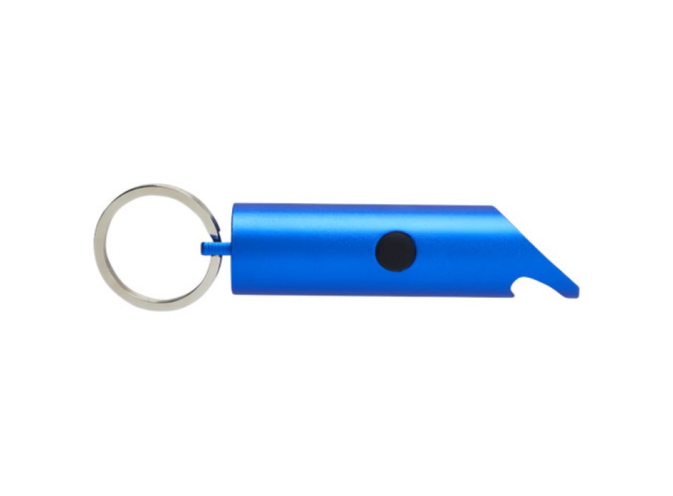 Portachiavi con torcia a LED e apribottiglie in alluminio riciclato IPX Flare