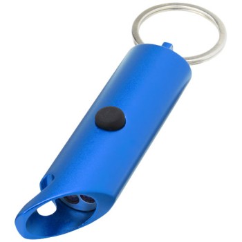Portachiavi con torcia a LED e apribottiglie in alluminio riciclato IPX Flare