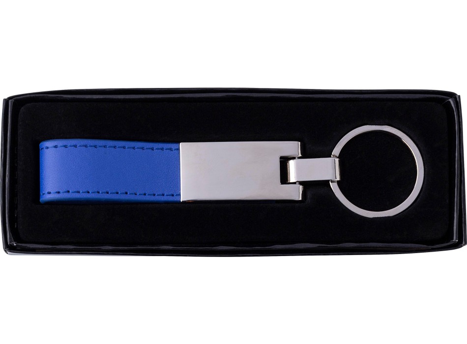 Portachiavi in acciaio con anello in PU Keon