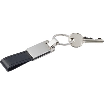 Portachiavi in acciaio con anello in PU Keon