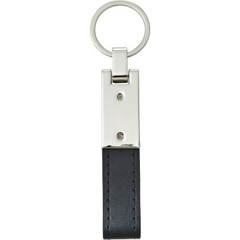 Portachiavi in acciaio con anello in PU Keon