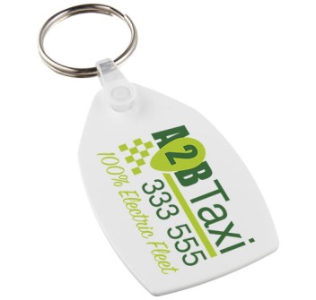 Portachiavi in materiale riciclato a forma rettangolare Tait