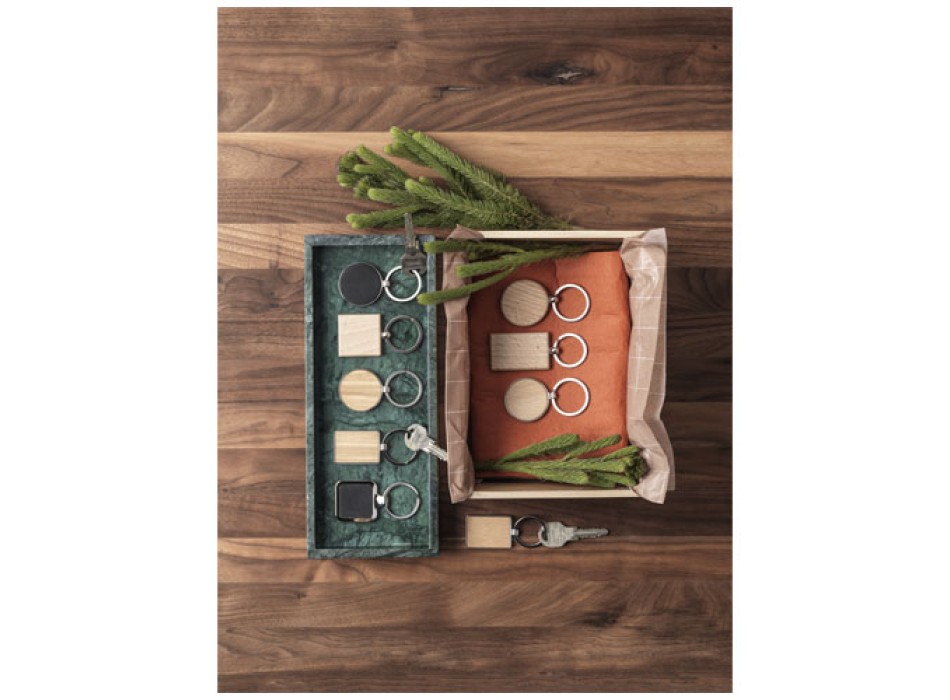 Portachiavi rettangolare Mauro in legno di faggio