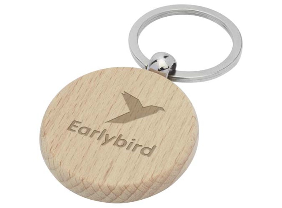 Portachiavi rotondo Giovanni in legno di faggio