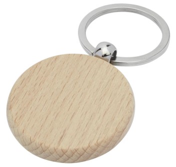 Portachiavi rotondo Giovanni in legno di faggio