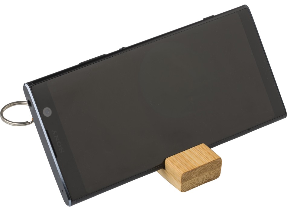 Portachiavi, supporto per smartphone, in bambù Kian
