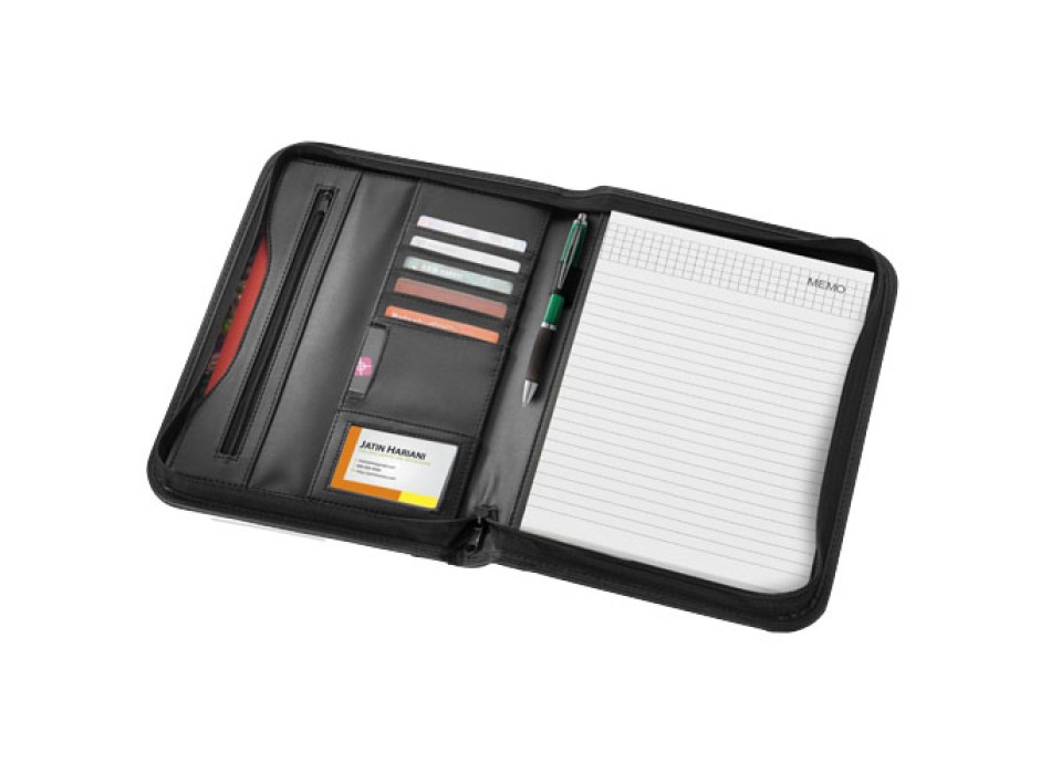 Portadocumenti A4 con cerniera Ebony
