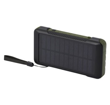 Power bank a dinamo solare in plastica riciclata RCS da 10.000 mAh Soldy 