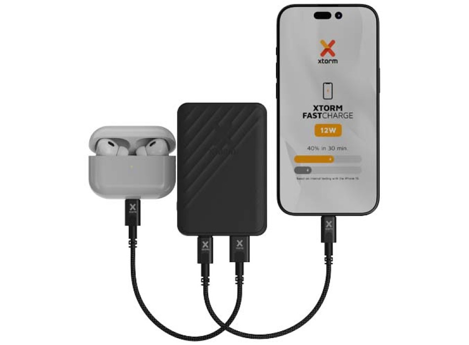 Power bank a ricarica rapida da 5.000 mAh 12 W Xtorm XG205 Go2 
