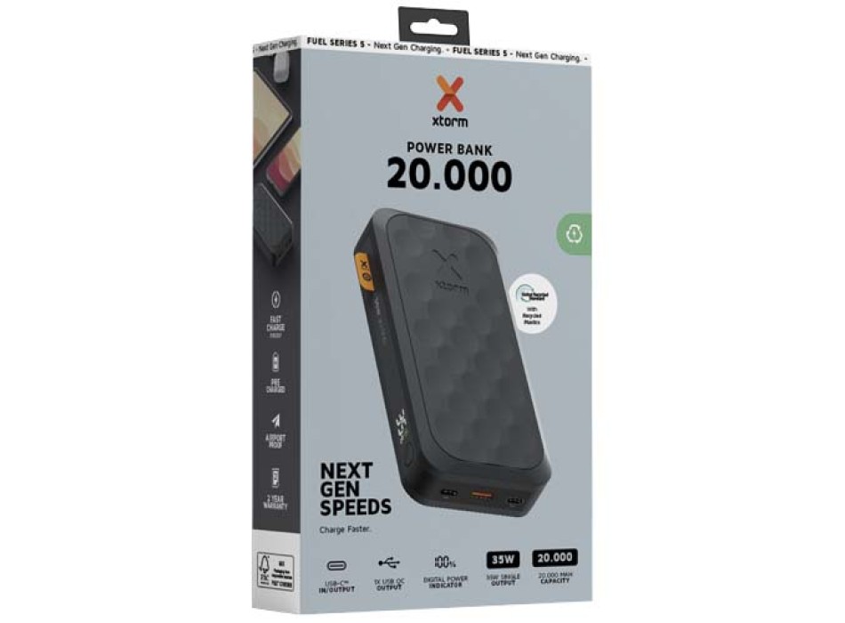 Power bank da 20.000 mAh e 35 W Xtorm FS520 Serie Fuel