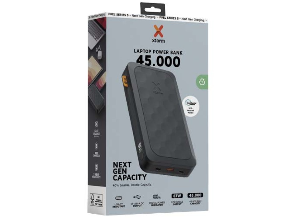 Power bank da 45.000 mAh e 67 W Xtorm FS5451 Serie Fuel