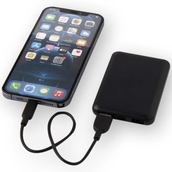 Power bank da 5000 mAh di Tipo C in plastica riciclata Asama