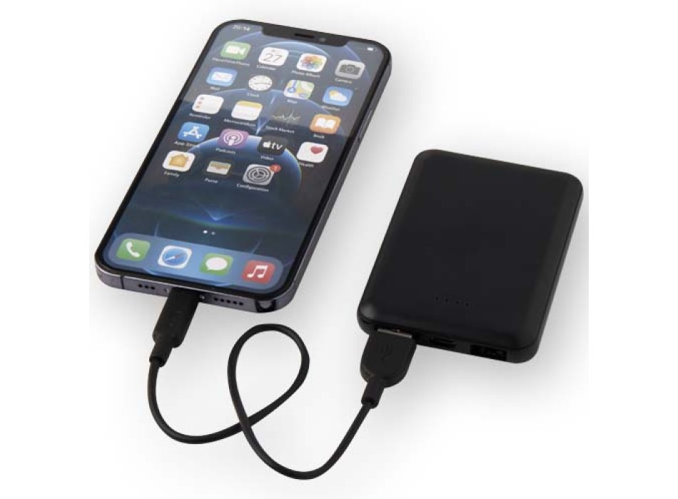 Power bank da 5000 mAh di Tipo C in plastica riciclata Asama