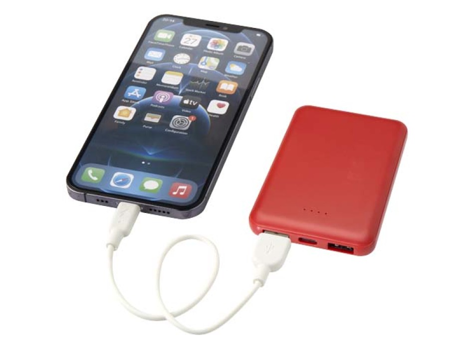 Power bank da 5000 mAh di Tipo C in plastica riciclata Asama