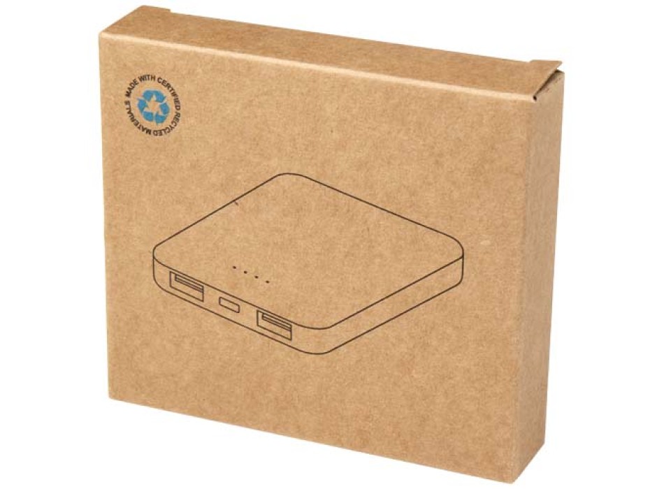 Power bank da 5000 mAh di Tipo C in plastica riciclata Asama