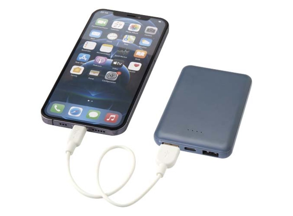 Power bank da 5000 mAh di Tipo C in plastica riciclata Asama
