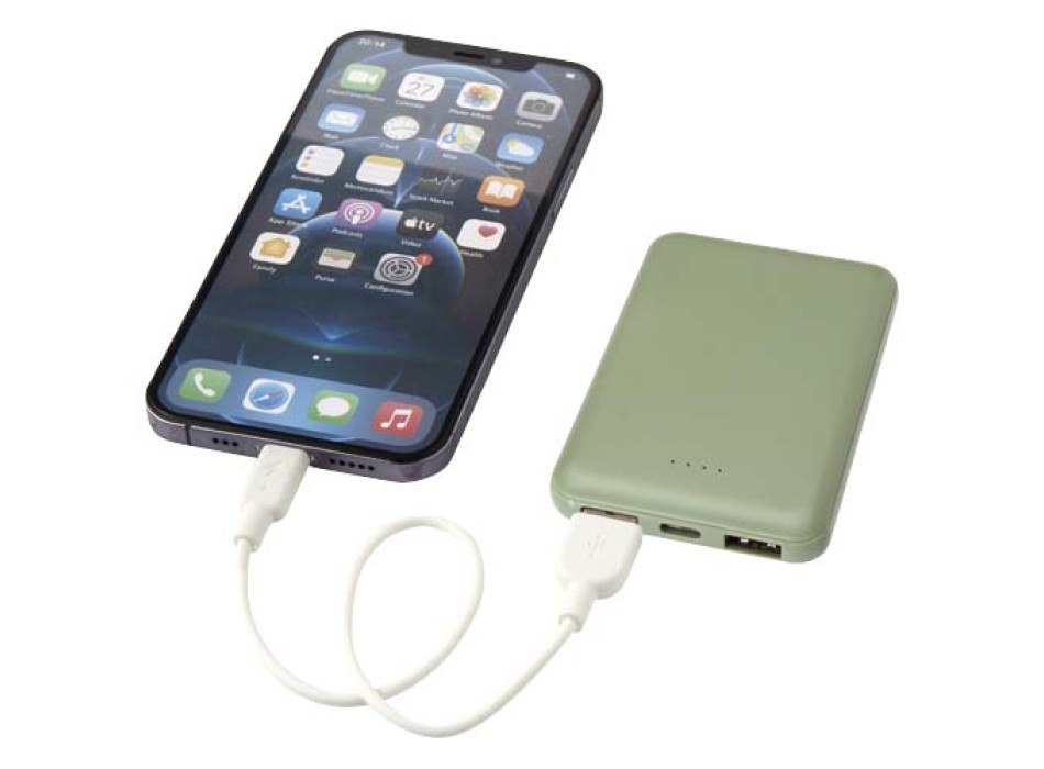 Power bank da 5000 mAh di Tipo C in plastica riciclata Asama