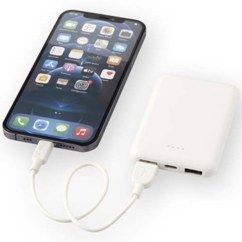Power bank da 5000 mAh di Tipo C in plastica riciclata Asama
