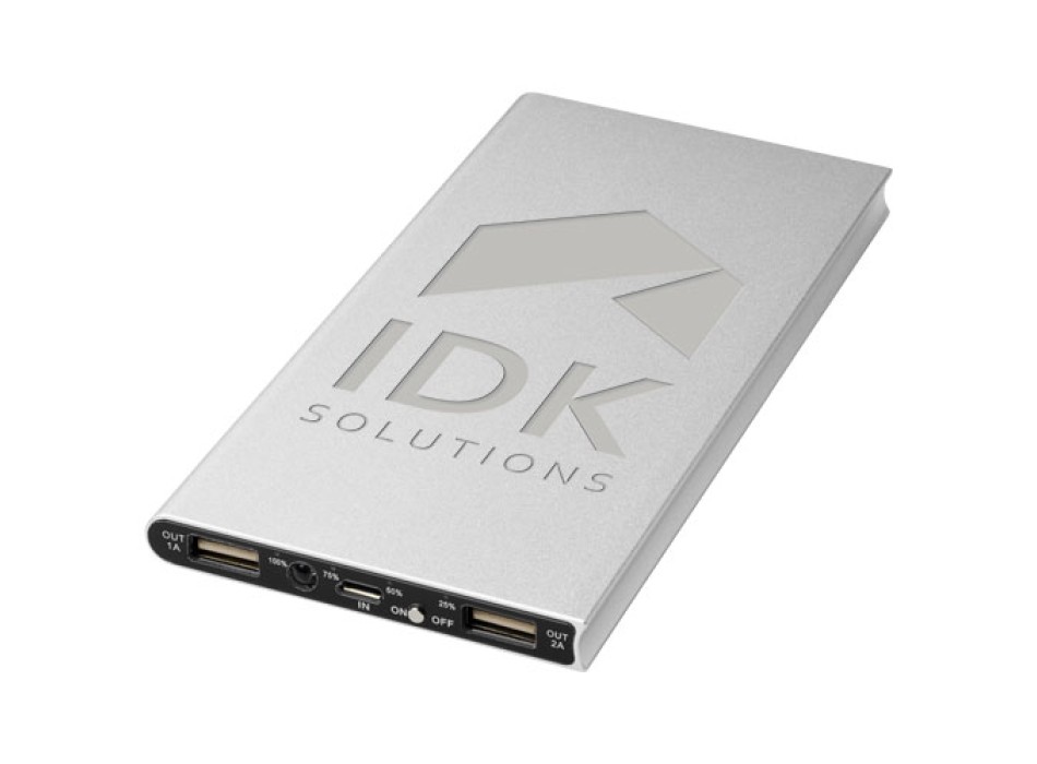 Power bank in alluminio da 8000 mAh Plate