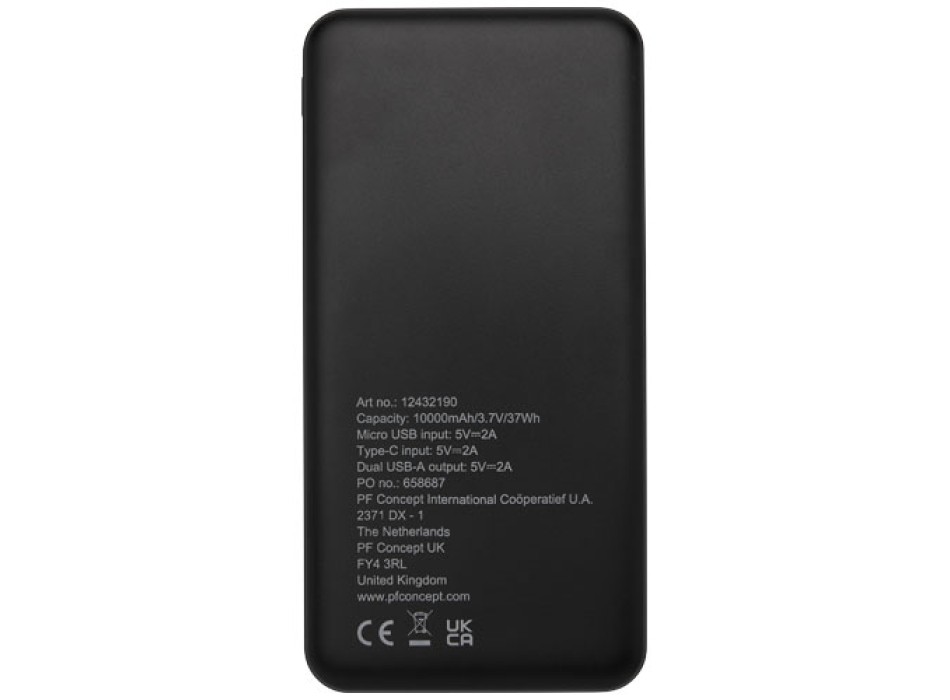 Power bank in plastica riciclata da 10.000 mAh Loop 