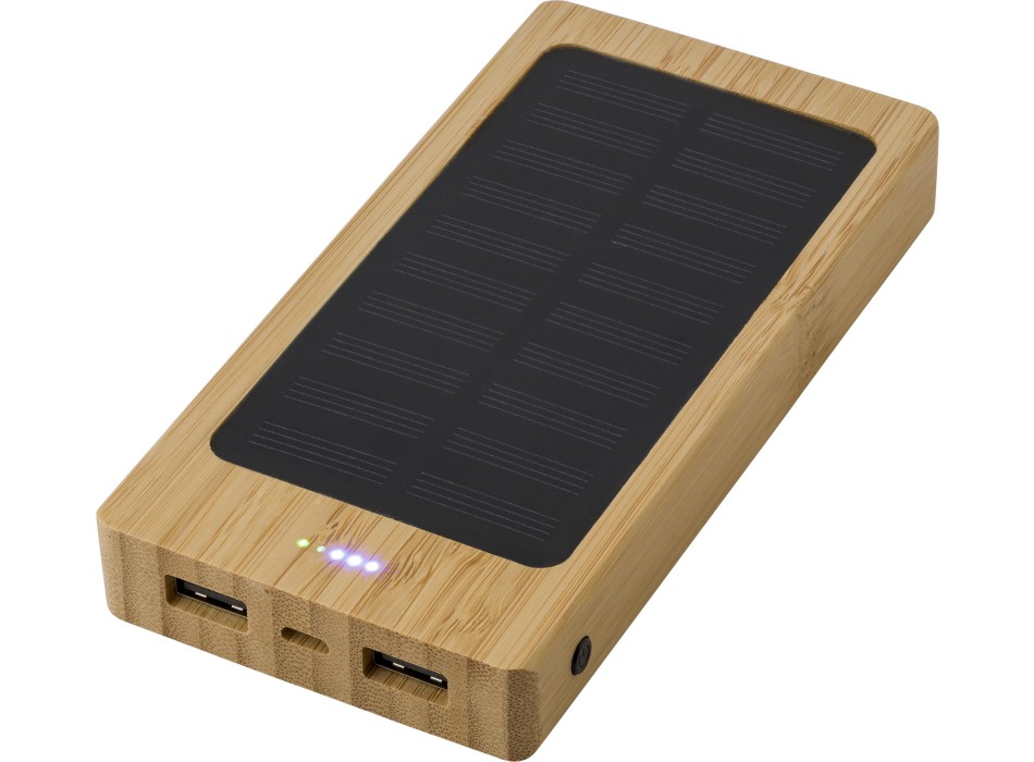 Power Bank solare in bambù Joan